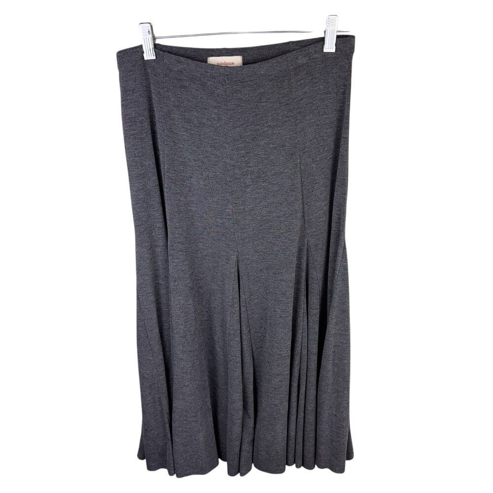 Sundance Skirt Womens Small S Gray Maxi Rayon Knit Pull On